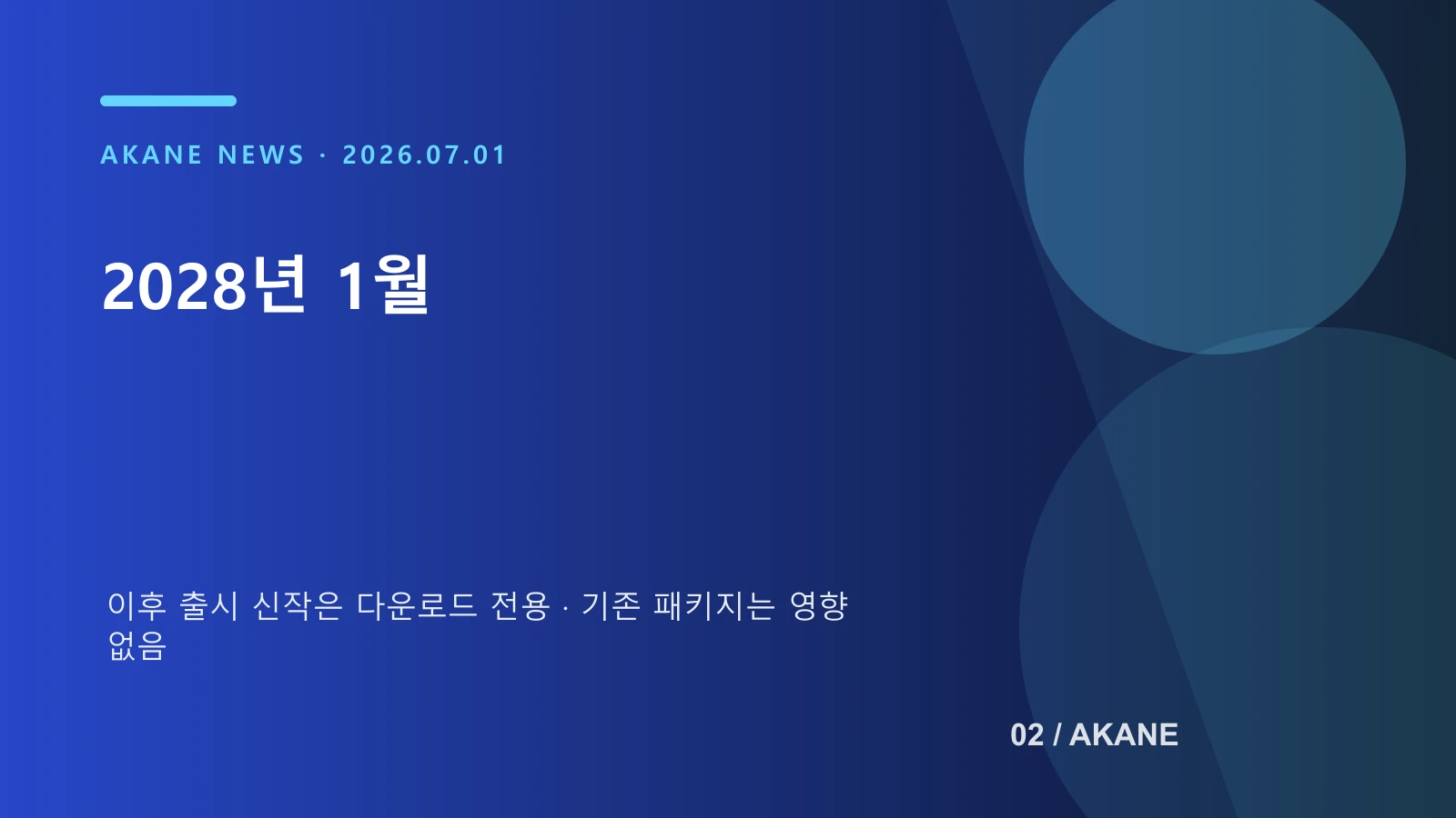 정책 적용 시점을 정리한 아카네 정보 이미지
