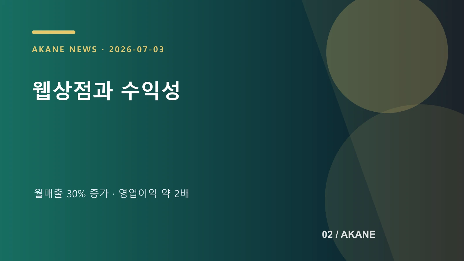 헌터 키우기 웹상점 도입 효과를 정리한 아카네 제작 이미지